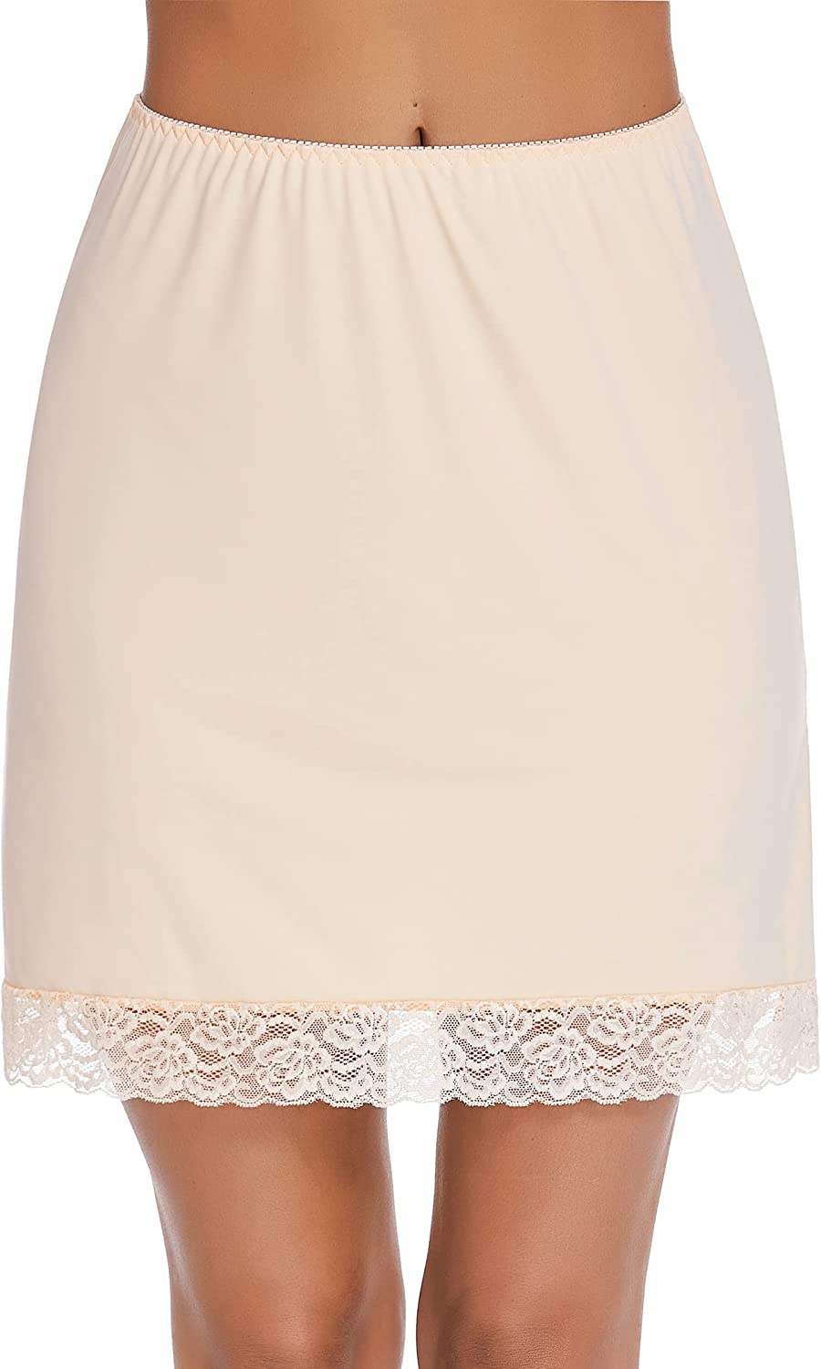 Avidlove Half Slips for Underskirt Short Lace Trim Above Knee Half Slip