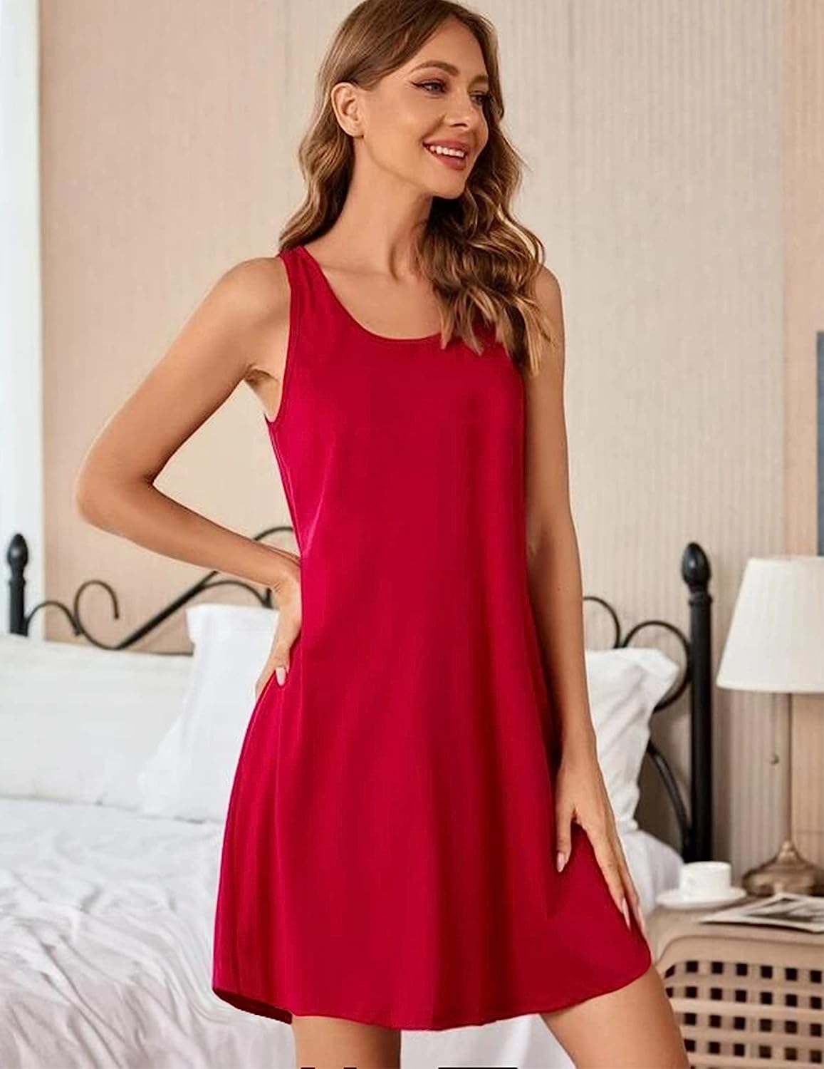 Avidlove Sleepwear for Tank Nightgown Chemise Racerback Sleeveless Sleep Dress