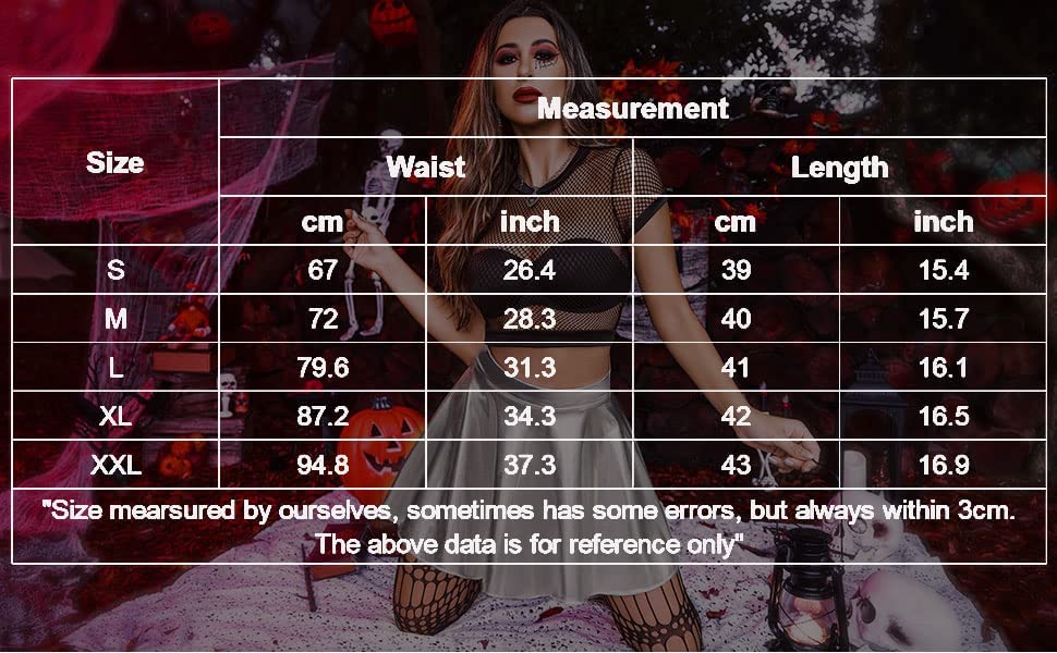 Avidlove Metallic Skirt for High Waisted Skirt Shiny Stretchy Mini A-Line Flared Skater Skirt S-XXL