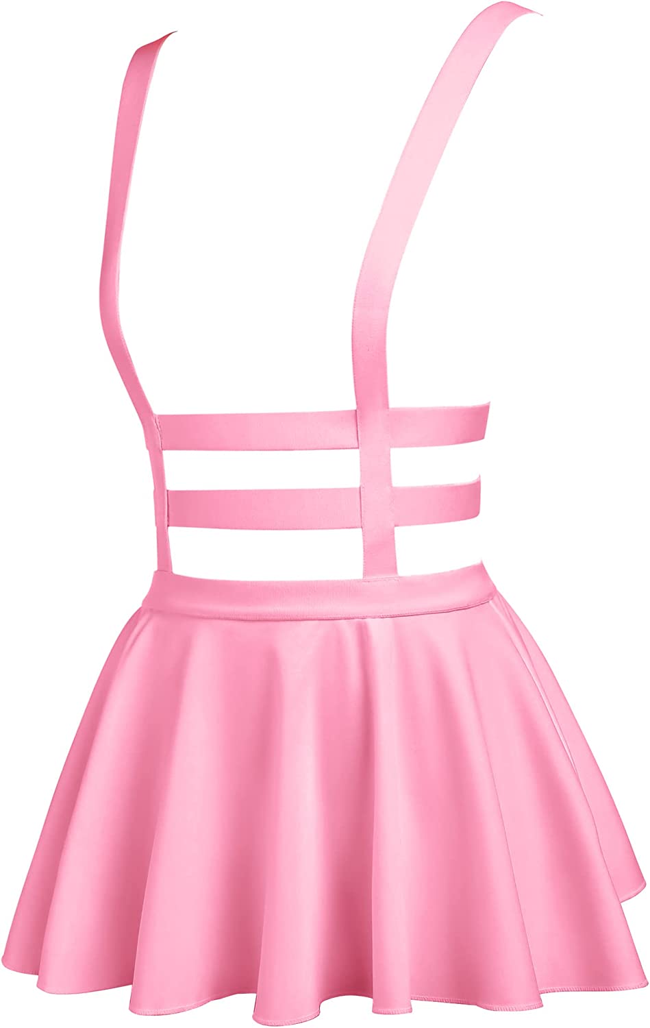 Avidlove Skirt A-Line Suspender Skort Pleated Short Braces Skirt