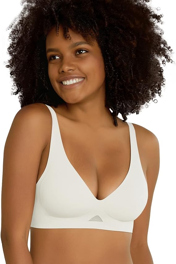 Smooth Comfortable Breathable Mesh Cool Feeling Wireless Bra White