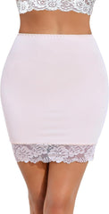 Avidlove Half Slips for Under Dresses Non Cling Lace Trim Slip Skirt
