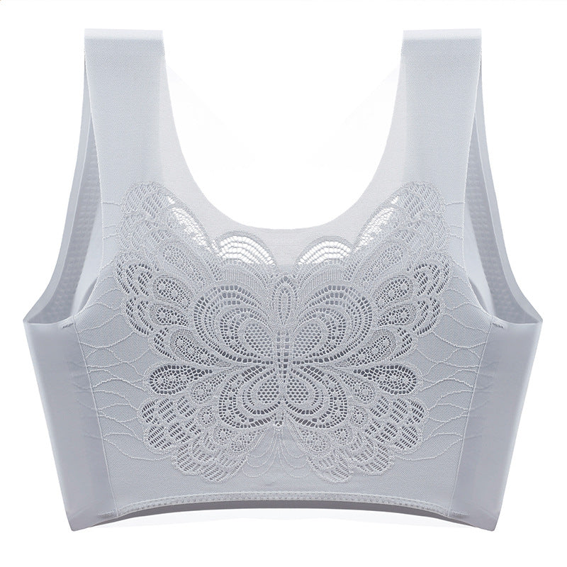 Plus Size Lace Butterfly Comfortable Bra