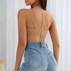 Strapless Non-slip Small Bust Gathering beautiful back Wireless Bra