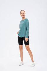 Long Sleeve Drape Cut Sportwear Curved Hem Tracksuit
