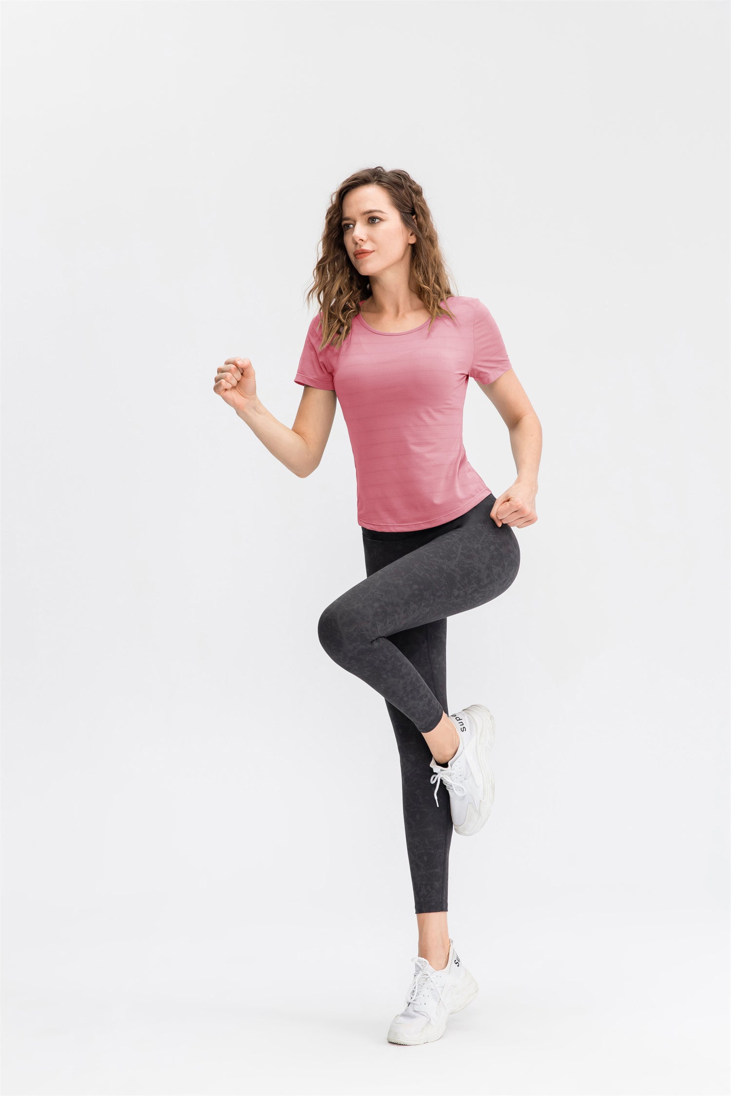 Short Sleeve Loose Striped Sport Tee