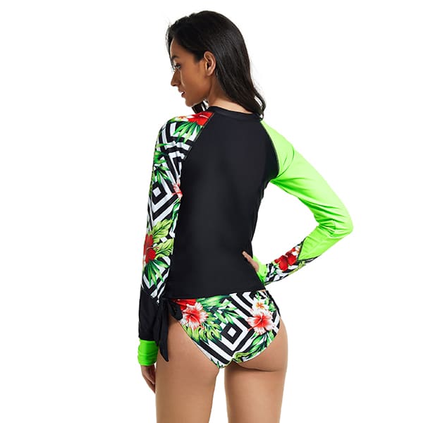 Long Sleeve Two Piece Bathing Suit for Women