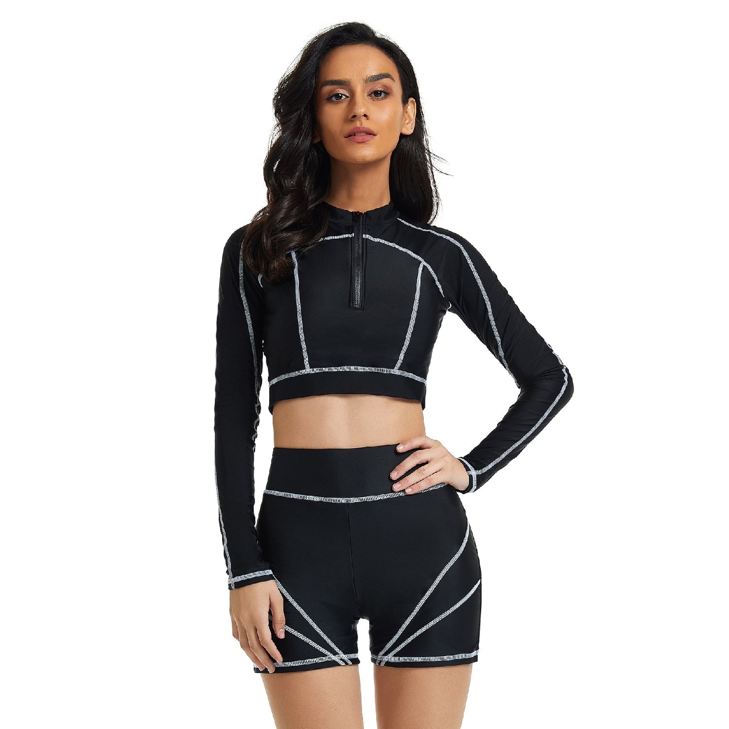 Long Sleeve Swimming Suit Sun Protection Beachwear