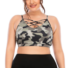 Plus Size Two Piece Printing Yoga Set