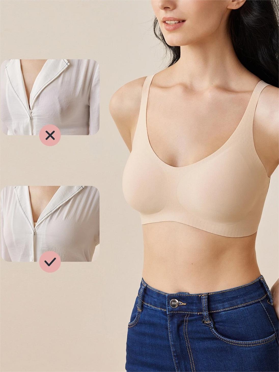 Wireless Racerback Lounge Bra Beige