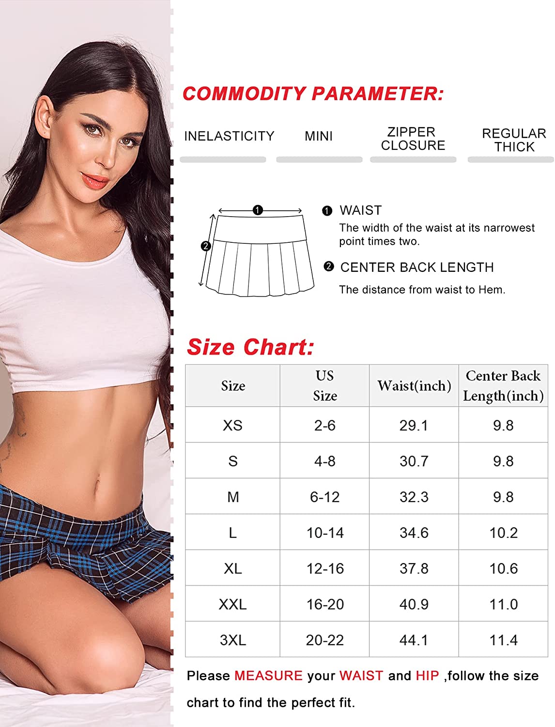 Avidlove Lingerie Role Play Costume Mini Plaid Skirt Schoolgirl Outfits