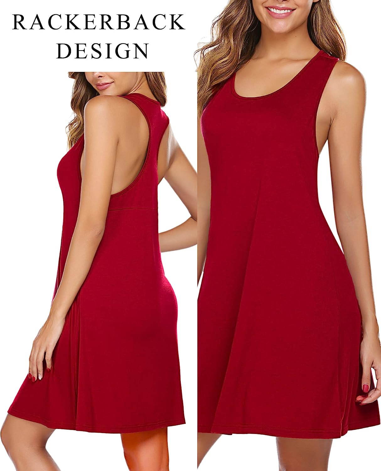 Avidlove Sleepwear for Tank Nightgown Chemise Racerback Sleeveless Sleep Dress