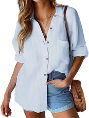 Blouse Tops with Pocket