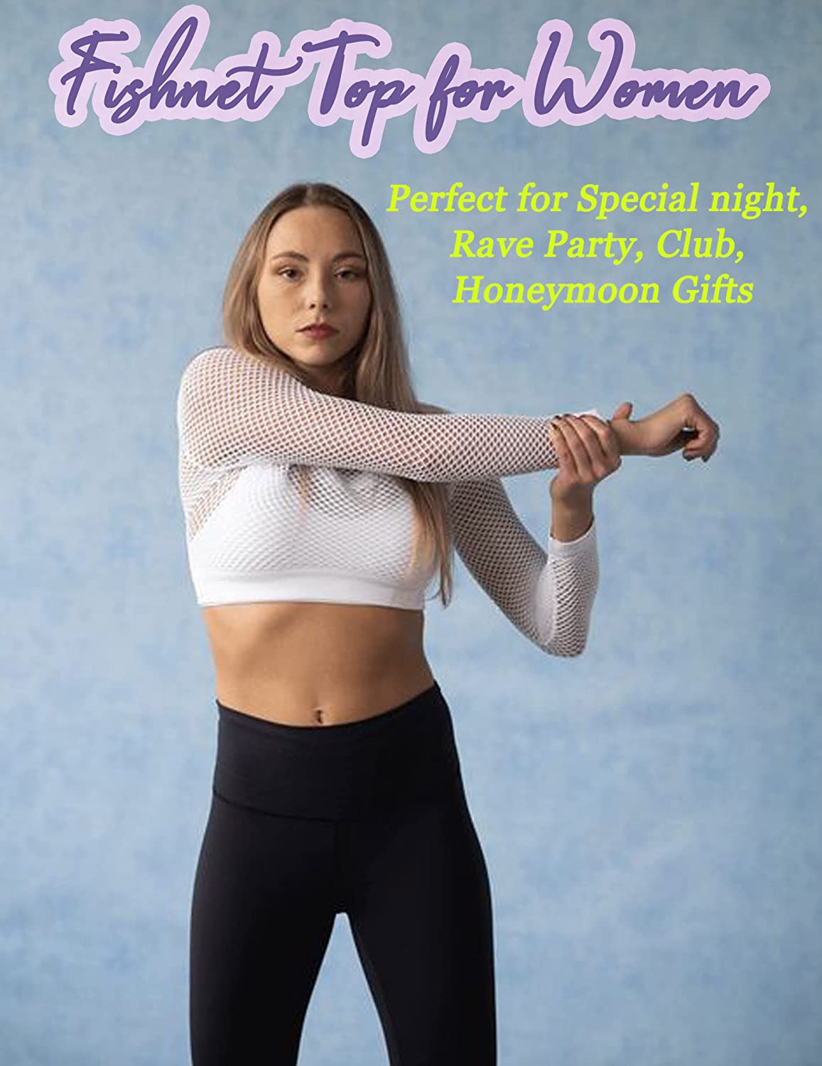Avidlove Fishnet Top for Long Sleeve Fishnet Shirt Fishnet Crop Top