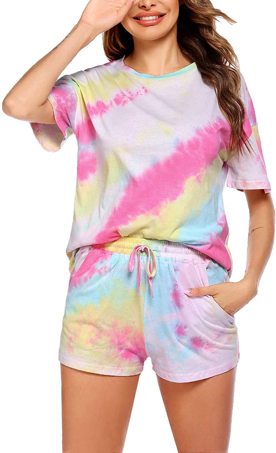 Tie Dye Printed Pajamas Set