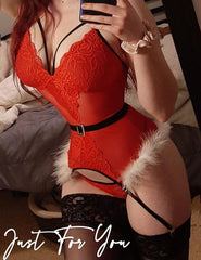Avidlove Christmas Lingerie for Lace Bodysuit Lingerie Set Corset Lingerie Boudoir Outfits