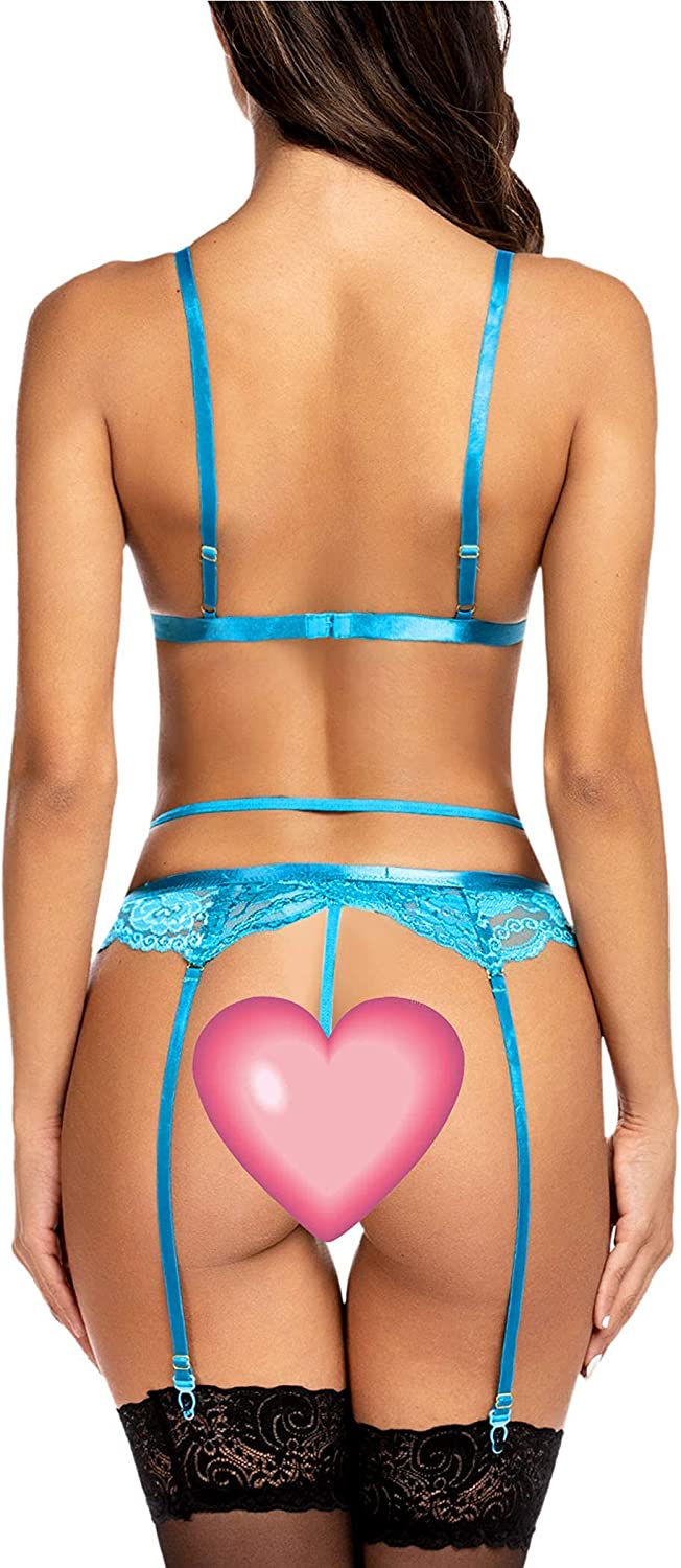 Avidlove Lingerie for Naughty with Garter Belts Lace Bra and Panty Sets Teddy Babydoll Outfits