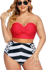 Avidlove Swimsuit for High Waisted Bikini Tummy Control 2 Piece Swimwear Bathing Suits S~4XL