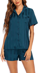 Silk Short Sleeve Pajama Set
