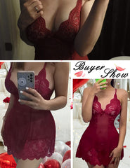 Avidlove Lingerie for Kinky Babydoll Lingerie Mesh Sleepwear Lace Chemise