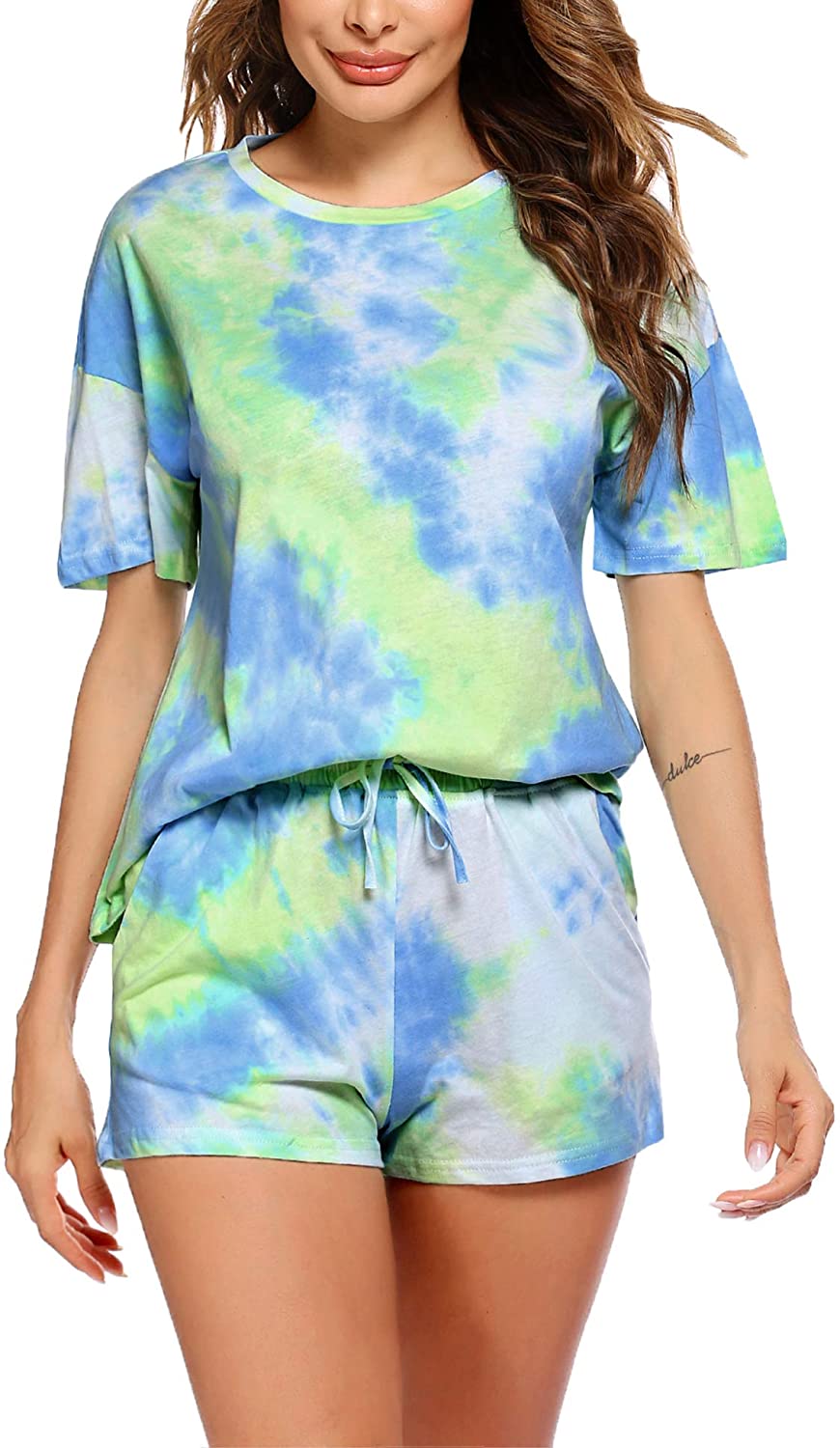 Tie Dye Printed Pajamas Set