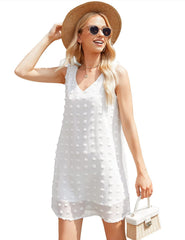 Sleeveless Mini Dot Dresses