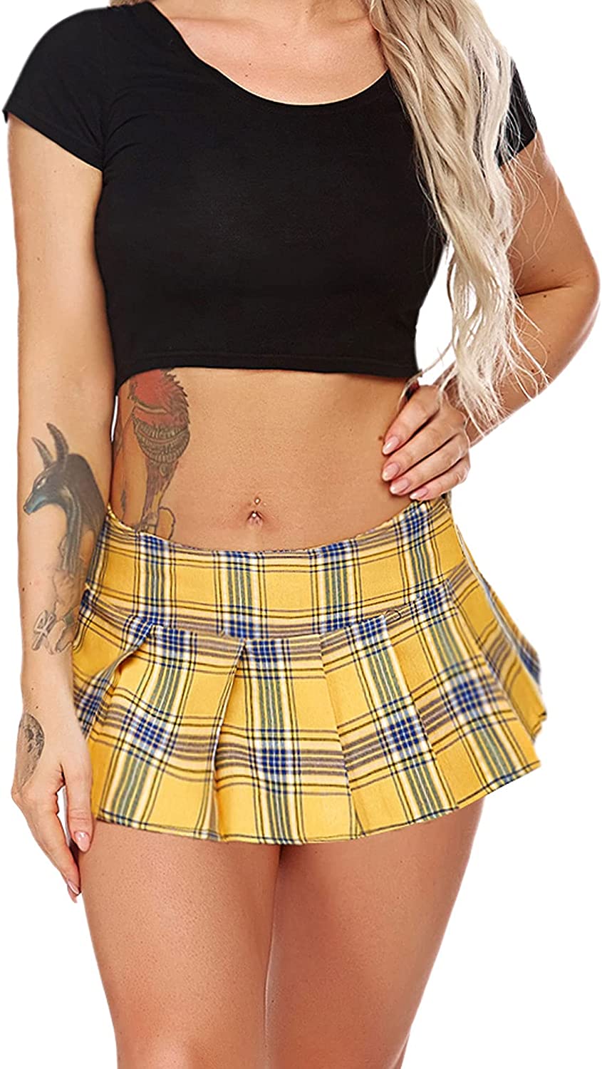 Avidlove Lingerie Role Play Costume Mini Plaid Skirt Schoolgirl Outfits