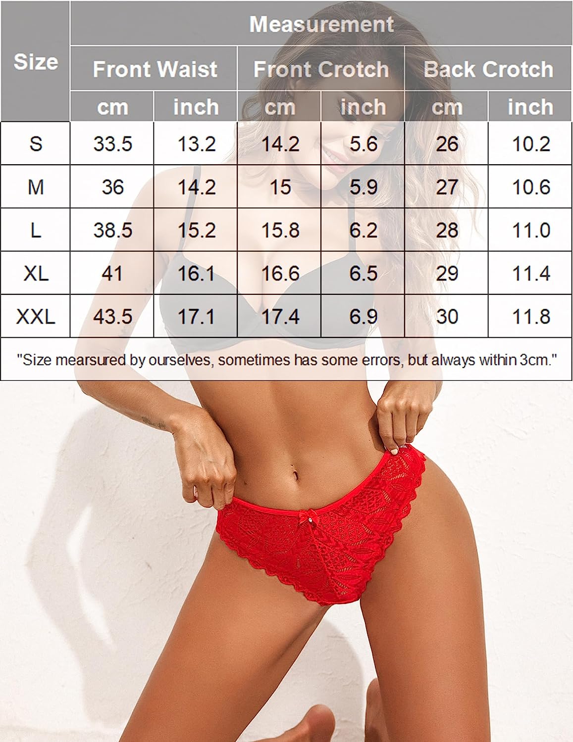 Avidlove Cheeky Panties for Lace Criss Cross Bikini Underwear Pack