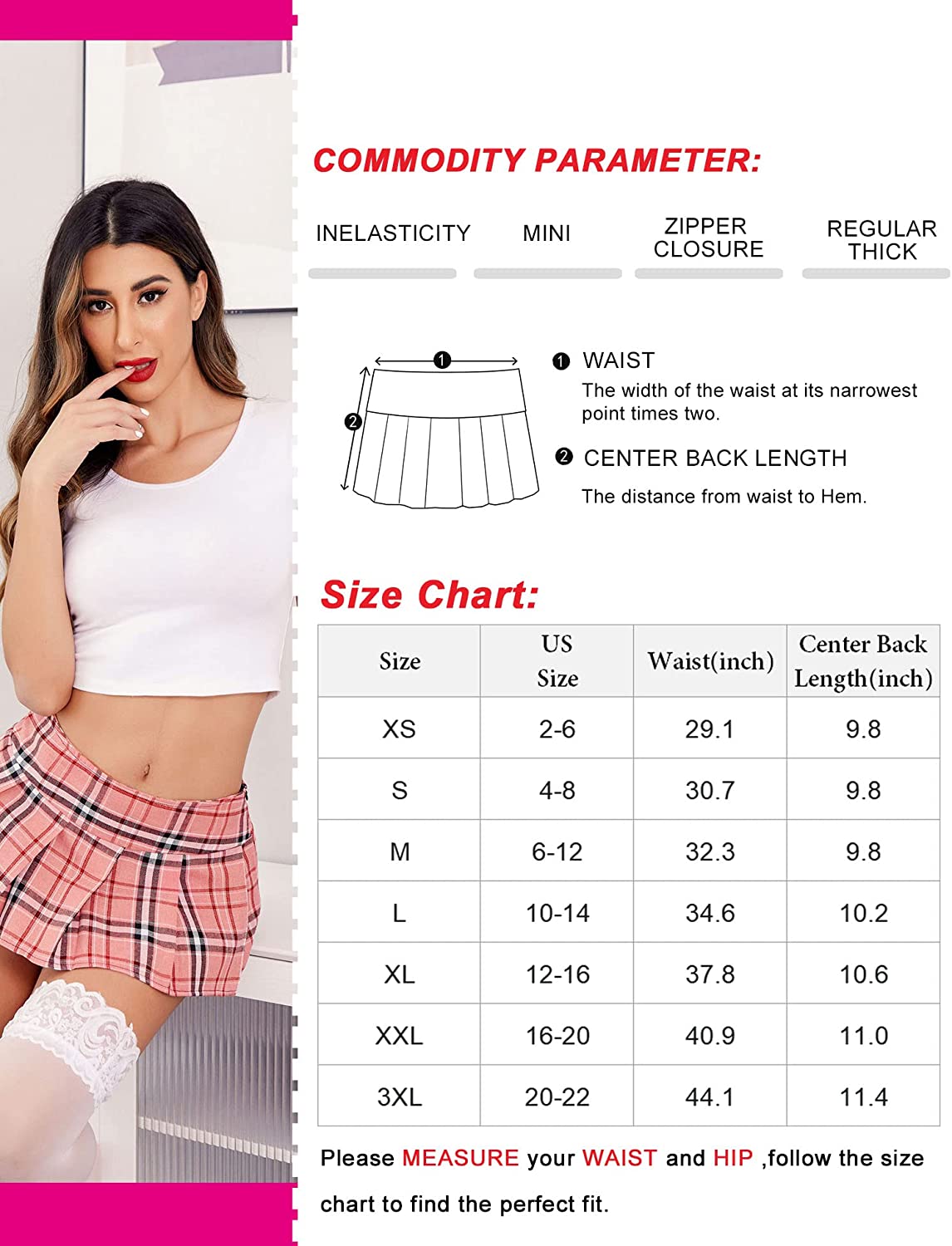 Avidlove Lingerie Role Play Costume Mini Plaid Skirt Schoolgirl Outfits