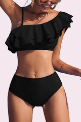 Avidlove One Shoulder Swimsuits for Ruffle Bikini Two Piece Bathing Suits