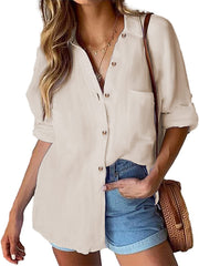 Blouse Tops with Pocket