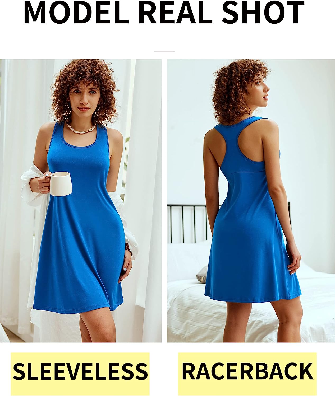 Avidlove Sleepwear for Tank Nightgown Chemise Racerback Sleeveless Sleep Dress