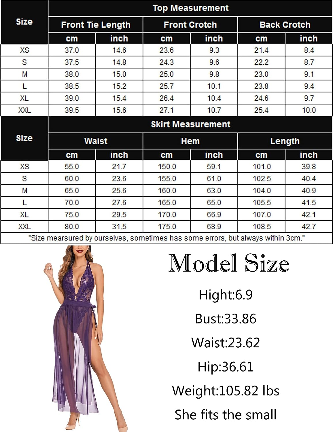 Avidlove Lingerie Nightgowns Deep V Lace Bodysuit Mosaic Lace Teddy Mesh Skirt