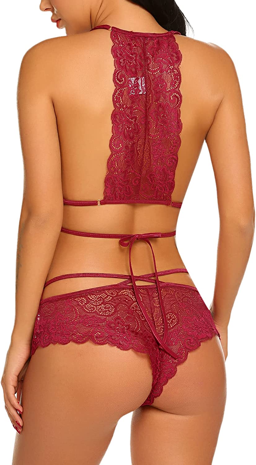 Avidlove Lingerie for Strap Babydoll 2 Piece Bra and Panty Sets