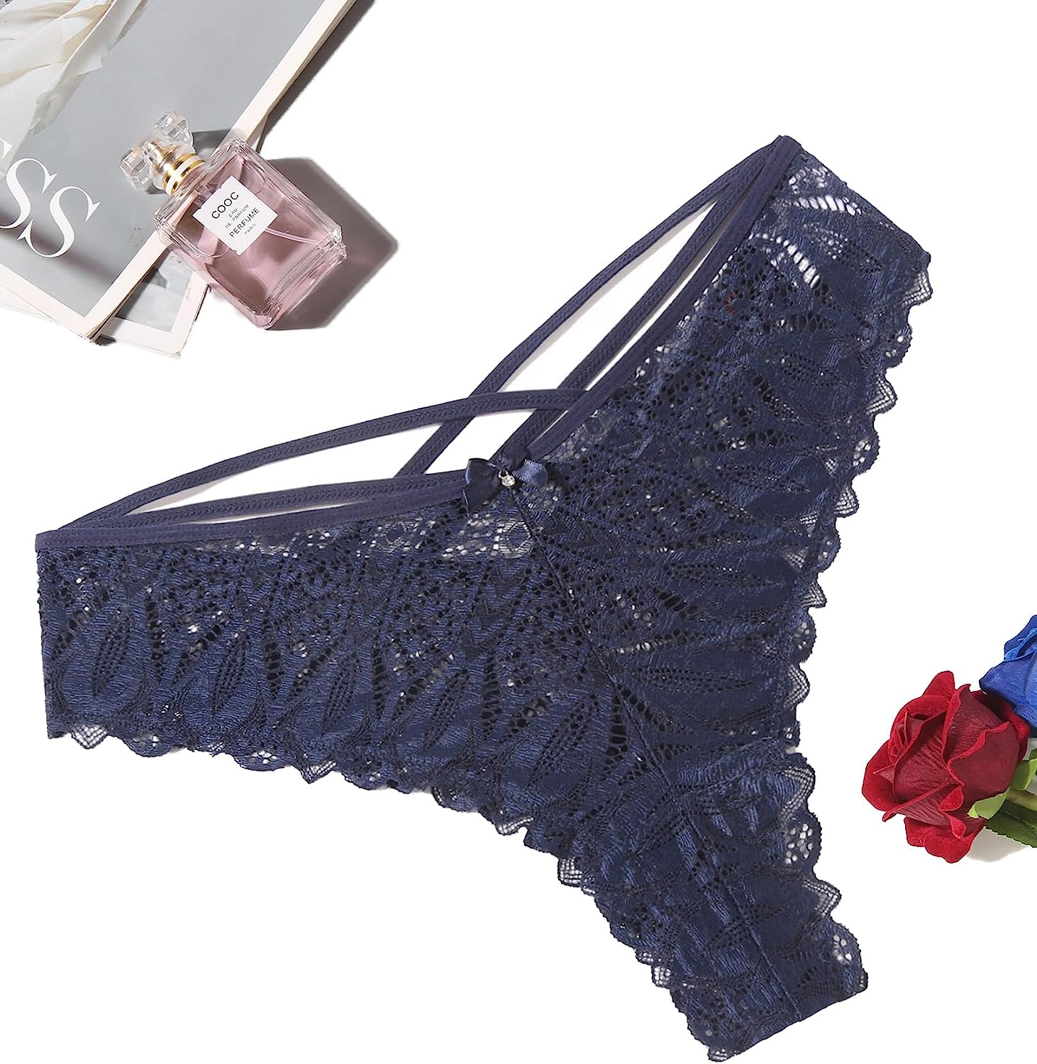Avidlove Cheeky Panties for Lace Criss Cross Bikini Underwear Pack