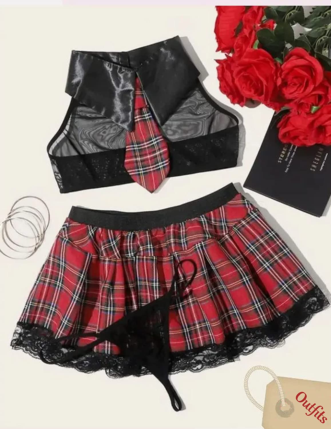 Avidlove School Girl Lingerie Costume Lingerie Set Student Costumes
