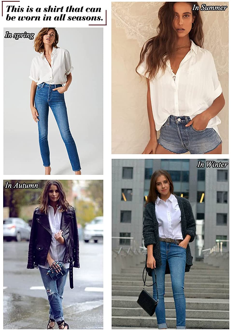Button V -Neck Blouse