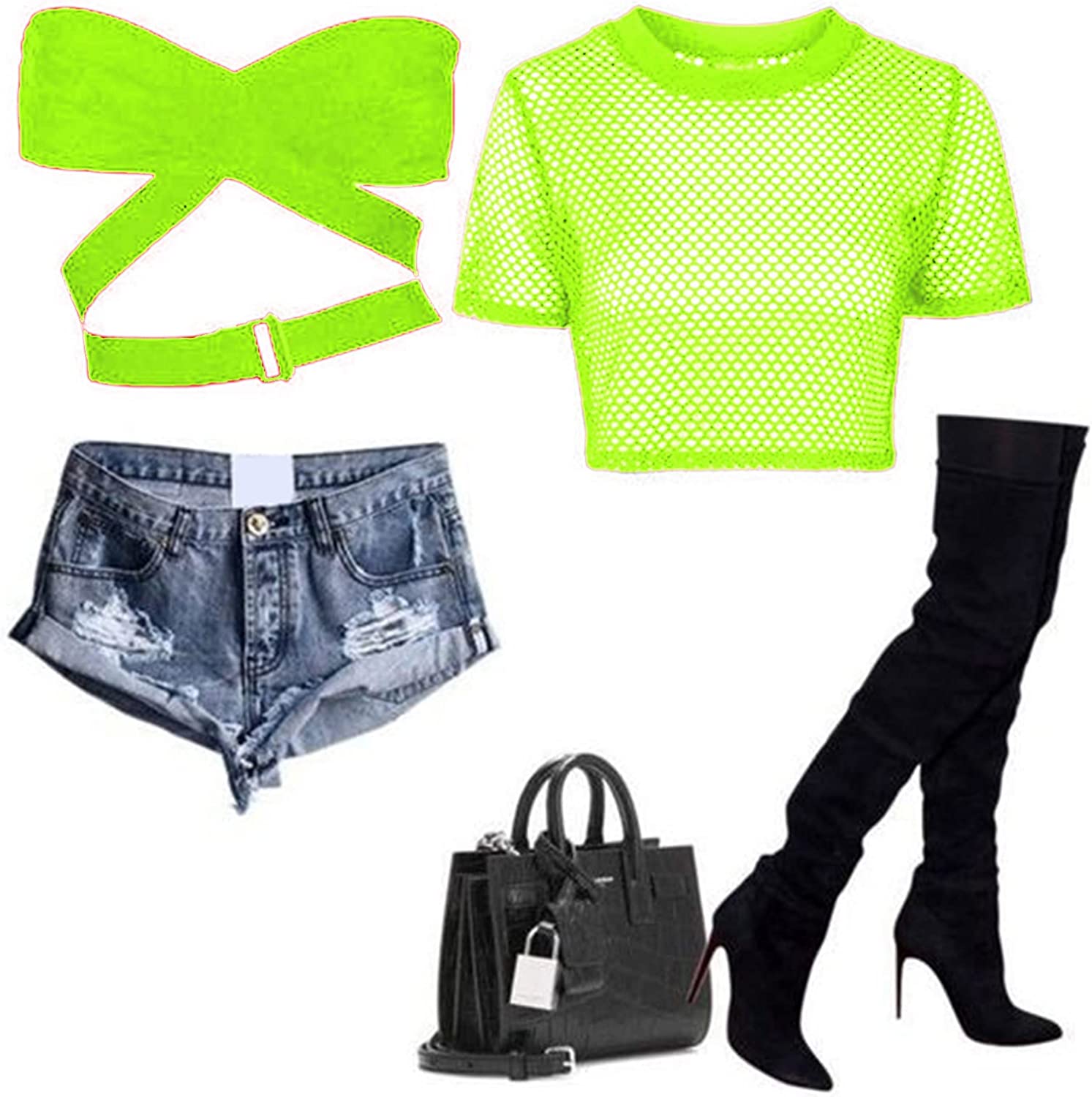 Avidlove Fishnet Top for Long Sleeve Fishnet Shirt Fishnet Crop Top
