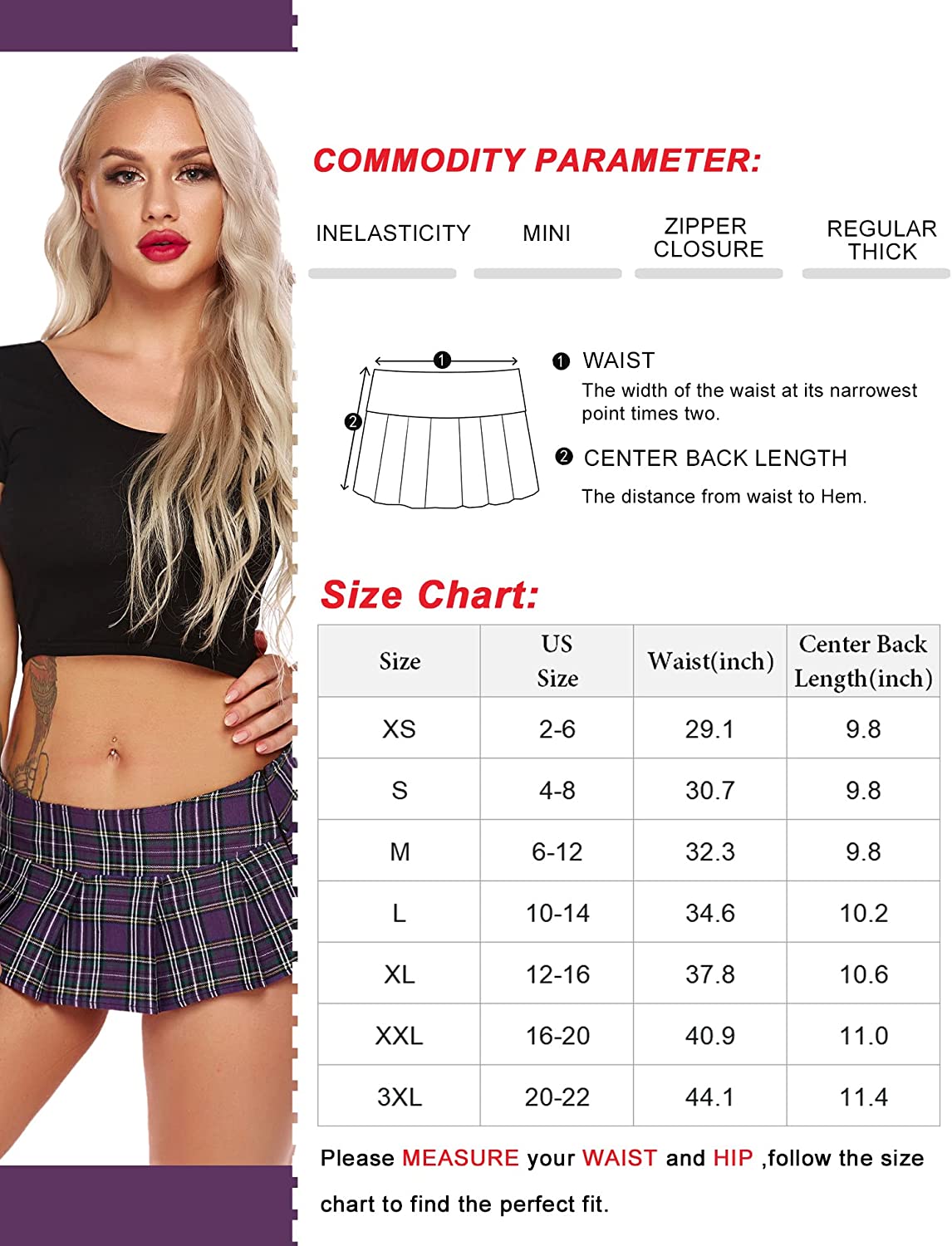 Avidlove Lingerie Role Play Costume Mini Plaid Skirt Schoolgirl Outfits