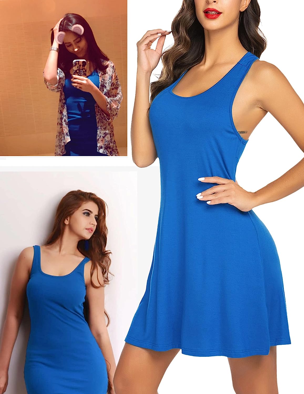 Avidlove Sleepwear for Tank Nightgown Chemise Racerback Sleeveless Sleep Dress