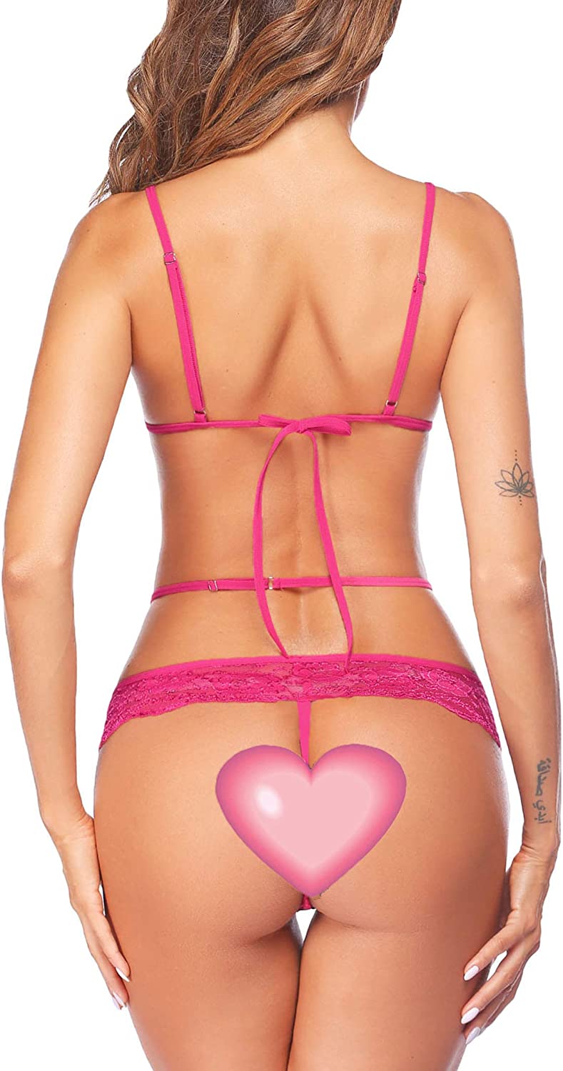Avidlove Lingerie for Lace Bodysuit Strappy Teddy One Piece Babydoll Mini Bodysuit