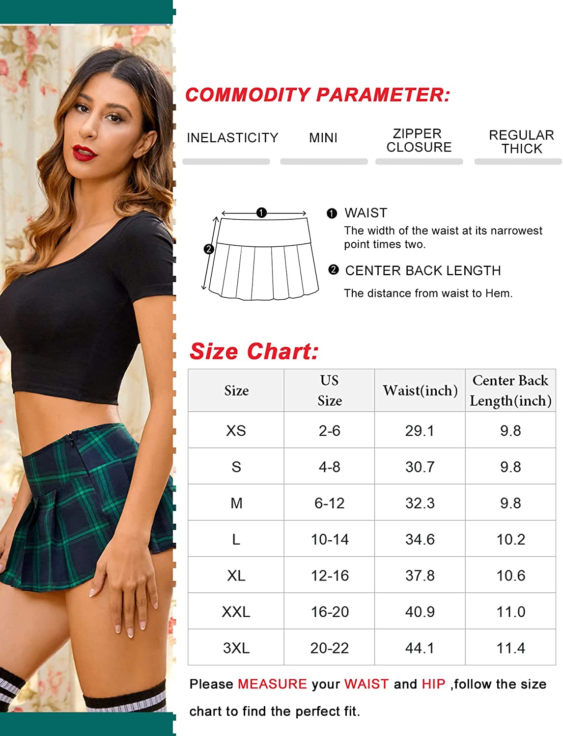 Avidlove Lingerie Role Play Costume Mini Plaid Skirt Schoolgirl Outfits