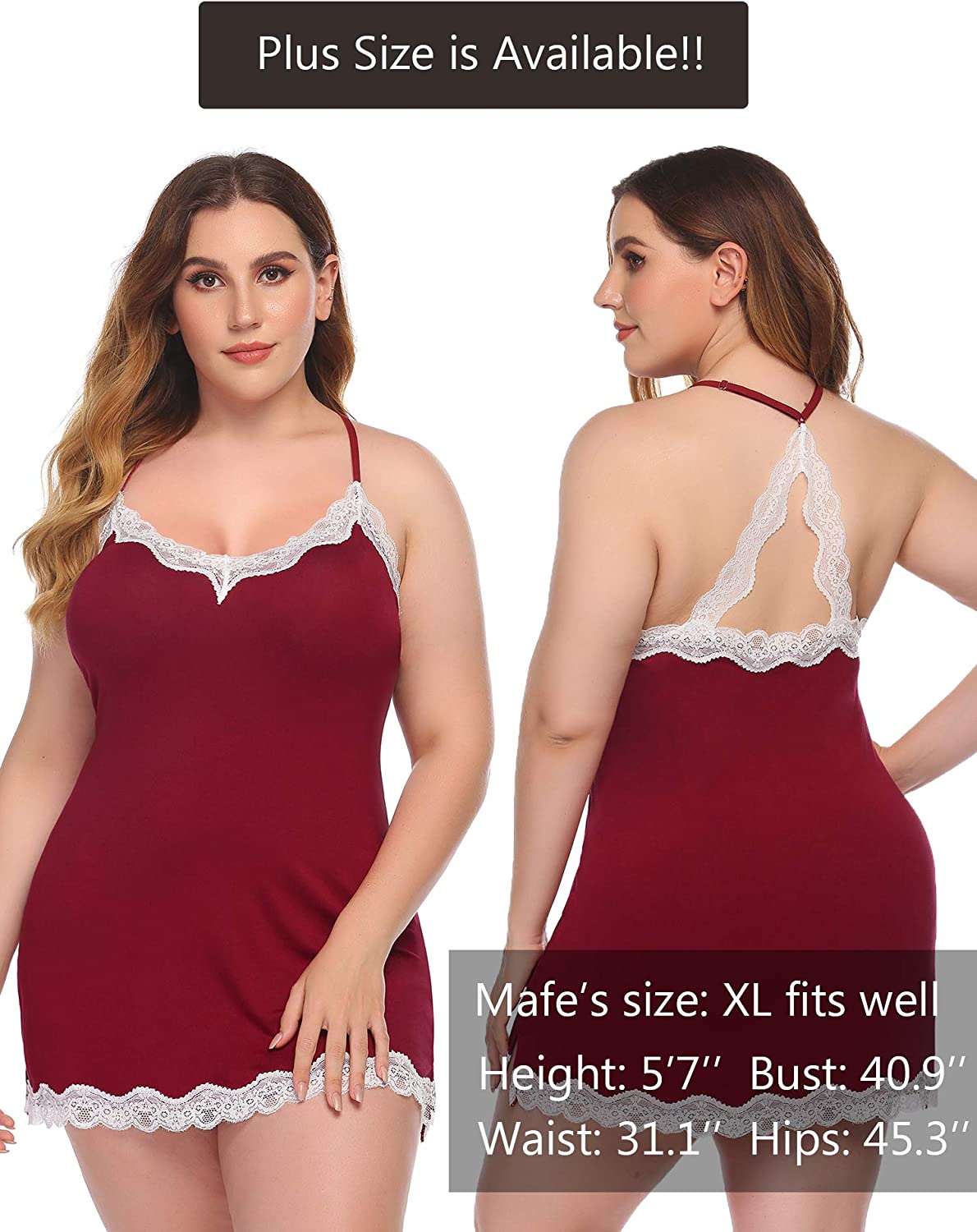 Avidlove Sleepwear Chemise Lingerie Cotton Nightgowns For Women