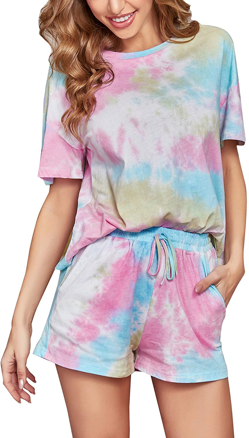 Tie Dye Printed Pajamas Set