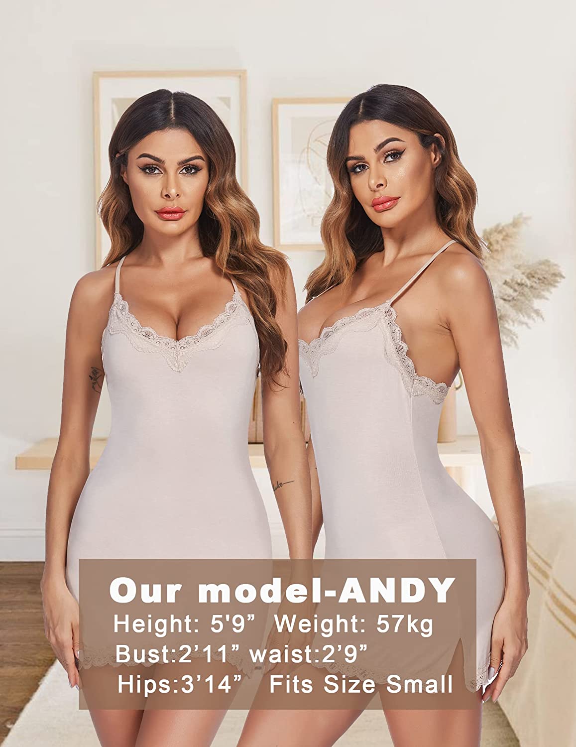 Avidlove Sleepwear Chemise Lingerie Cotton Nightgowns For Women