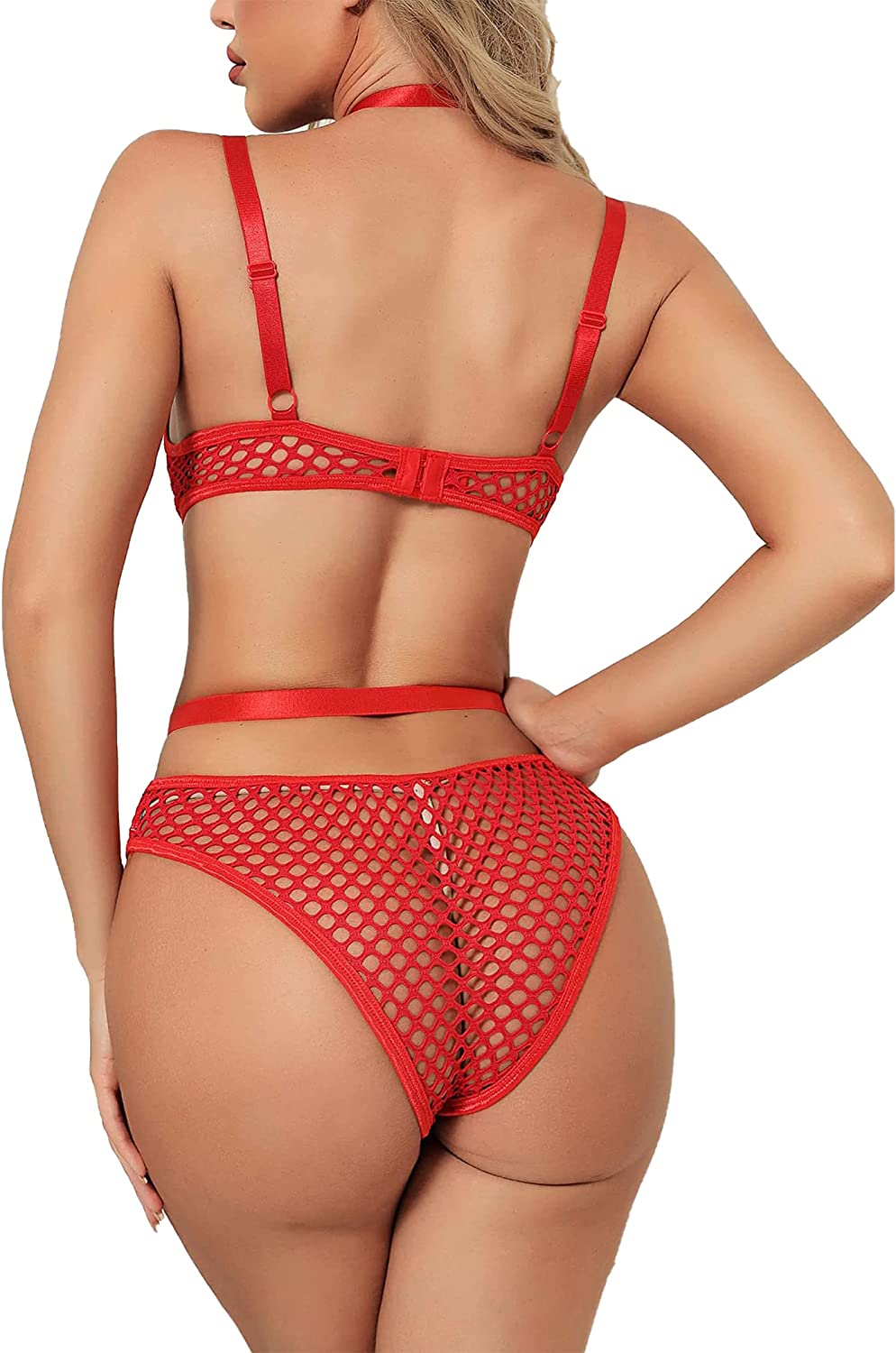 Avidlove One Piece Teddy bodysuits for Cut Out Babydoll Choker Lingerie Fishnet Leotard S-XXL