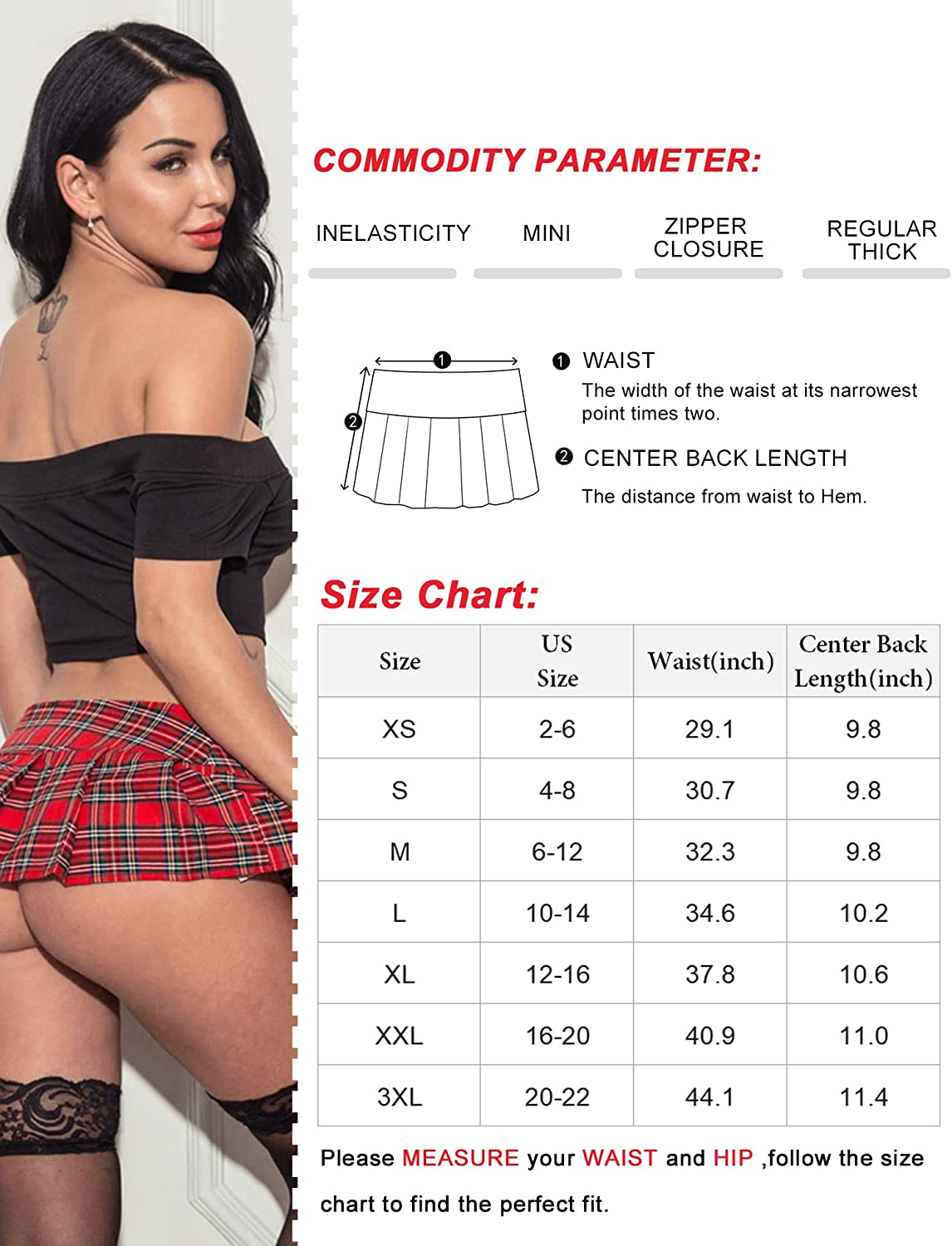 Avidlove Lingerie Role Play Costume Mini Plaid Skirt Schoolgirl Outfits