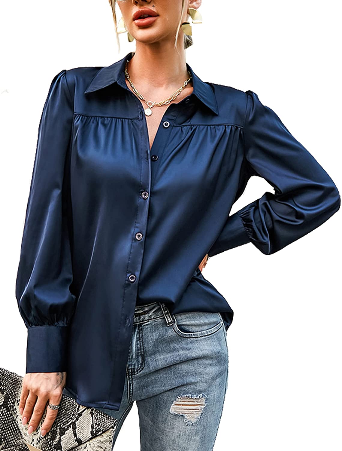 Satin Silk Formal Blouse