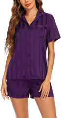 Silk Short Sleeve Pajama Set