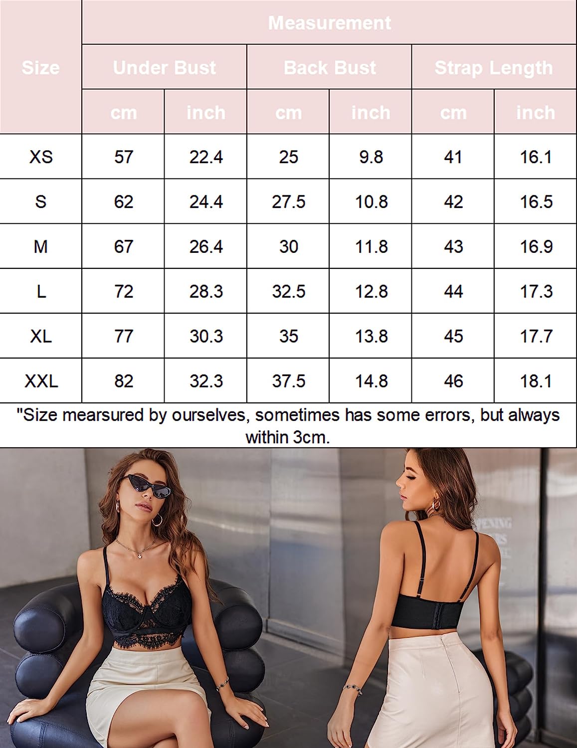 Avidlove Lace Bralettes for Sleeveless V Neck Cami Top Spaghetti Bustier Corset